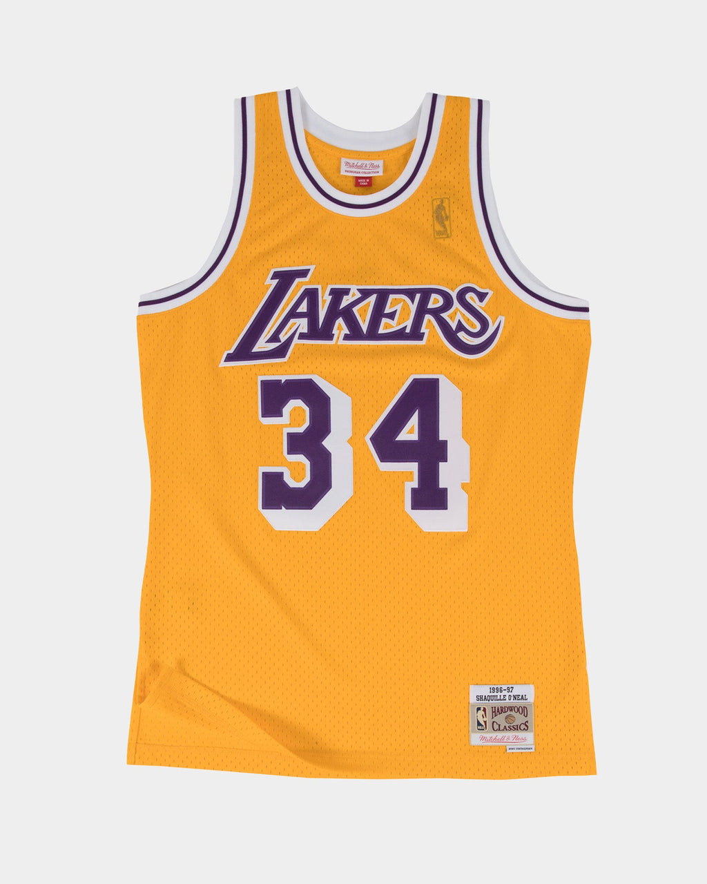 MITCHELL & NESS Mitchell & Ness Los Angeles Lakers Shaquille O'Neal '96-'97 #34 Swingman Jersey Yellow