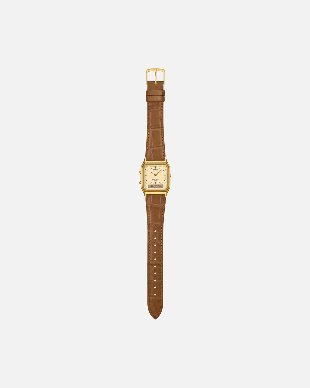 CASIO Casio AQ230EGL-9A Watch Black/Gold/Tan