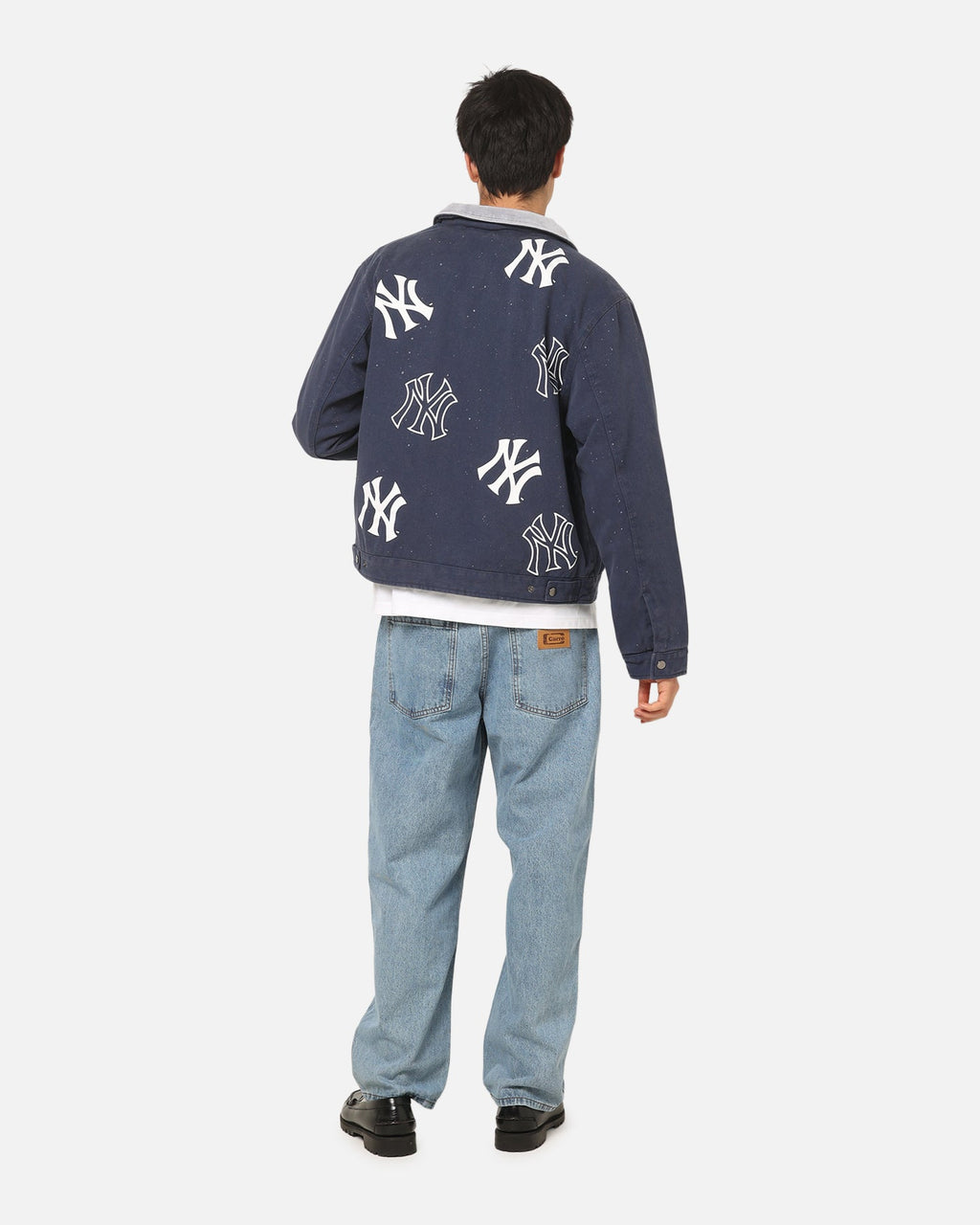 MAJESTIC ATHLETIC Majestic Athletic New York Yankees Paint Splat Carpenter Jacket Indigo