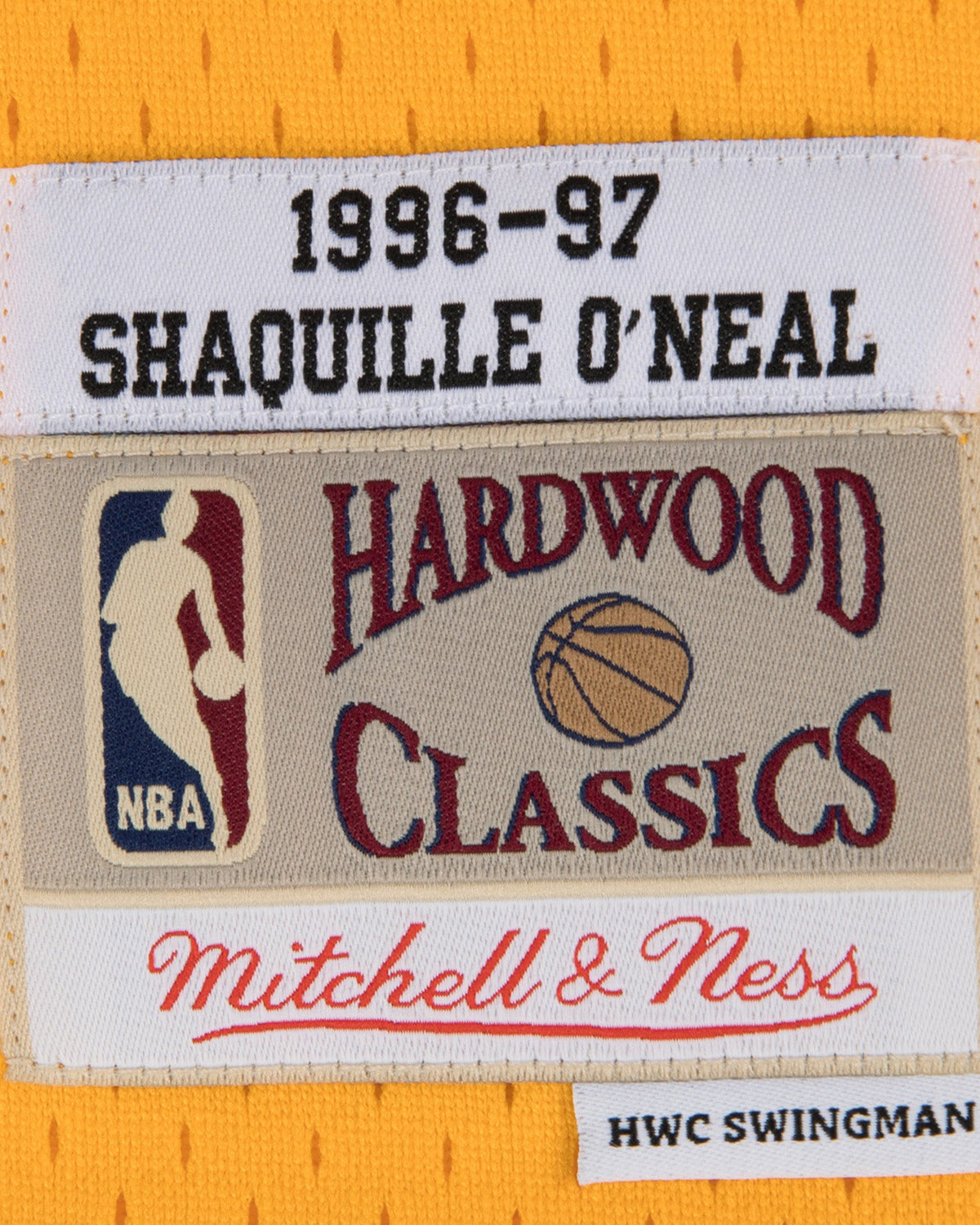 MITCHELL & NESS Mitchell & Ness Los Angeles Lakers Shaquille O'Neal '96-'97 #34 Swingman Jersey Yellow