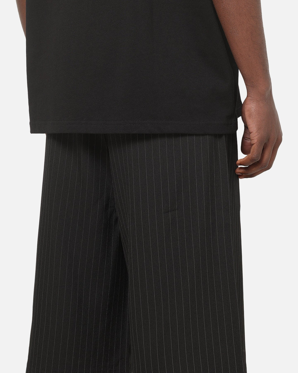 CARRE Carre Heritage Pleated Shorts Black Pinstripe