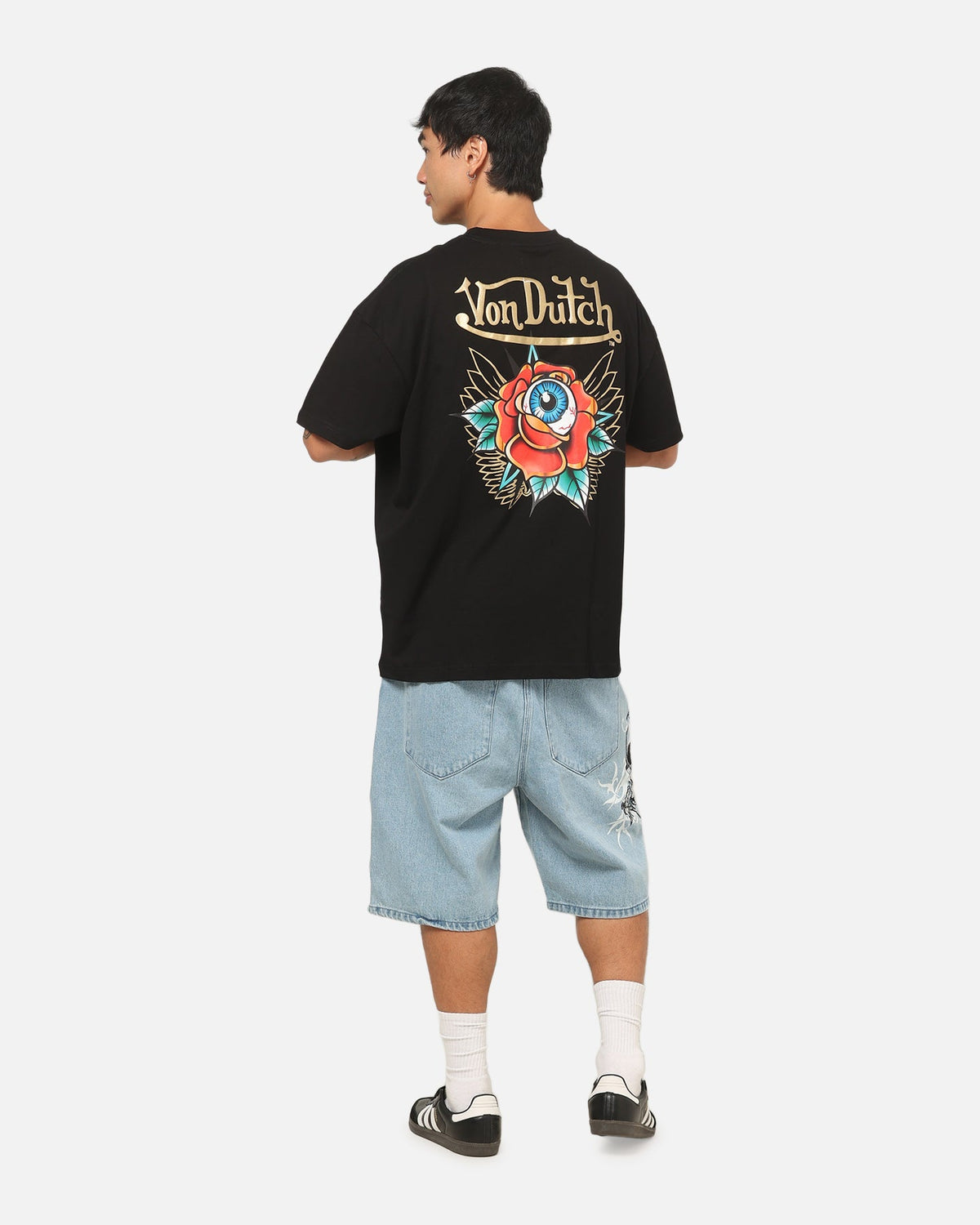 VON DUTCH Von Dutch Flower Eye T-Shirt Black