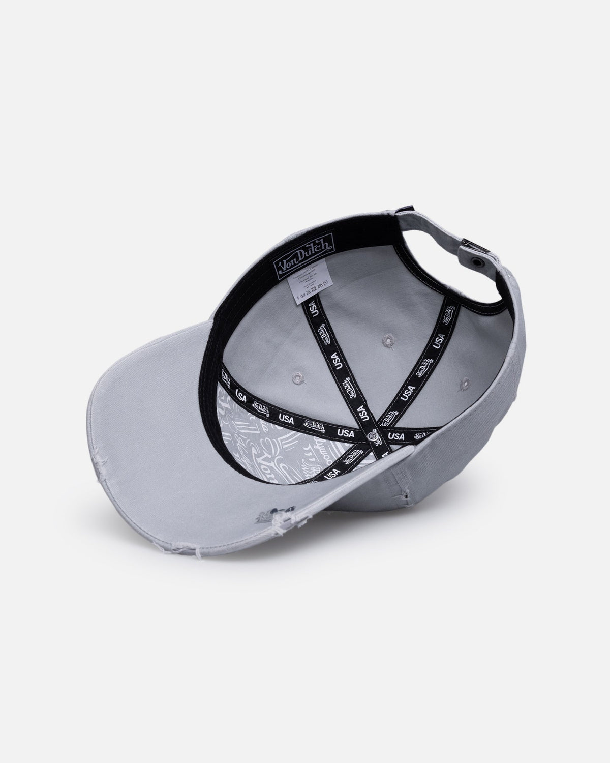 VON DUTCH Original Von Dutch Flames Dad Strapback Light Grey