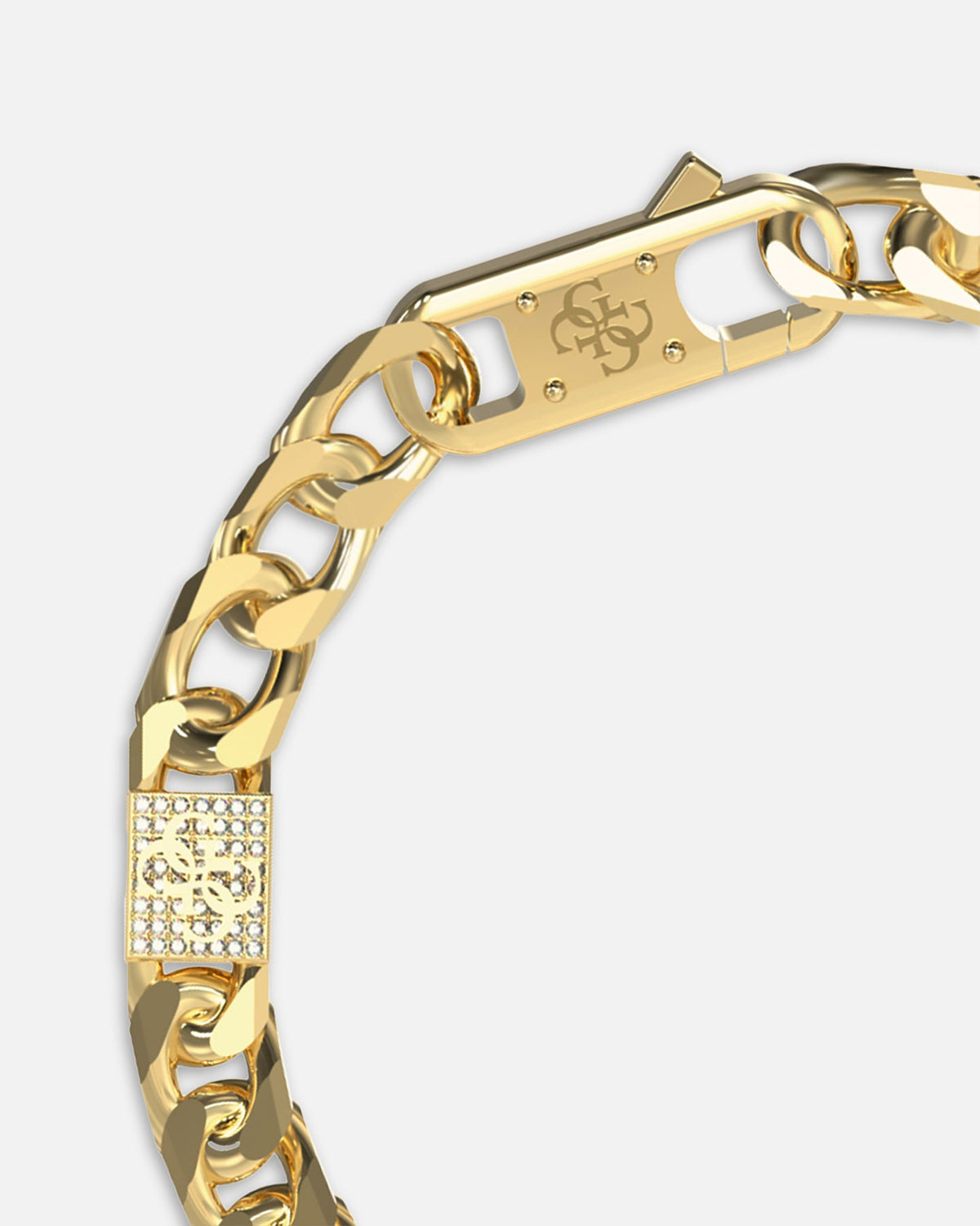 GUESS MAINLINE Guess Mainline 4G Curb Chain Pave Bracelet Gold