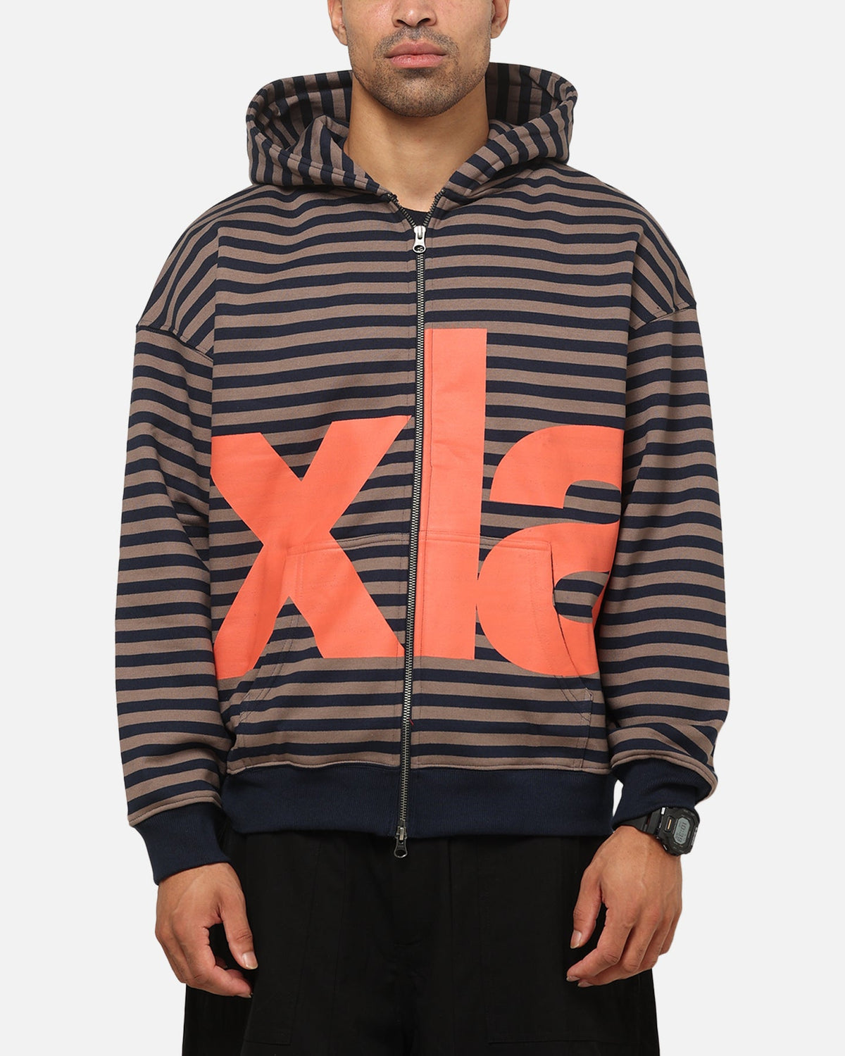 X-LARGE X-Large Mocha Captain Zip Hoodie Black