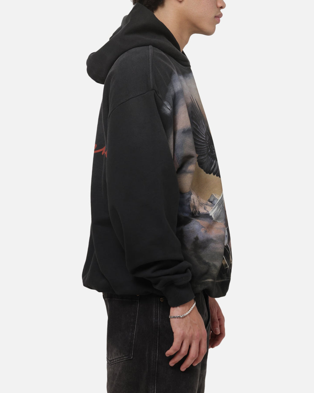 REPRESENT Premium Represent Chrome Flight Hoodie Stained Black