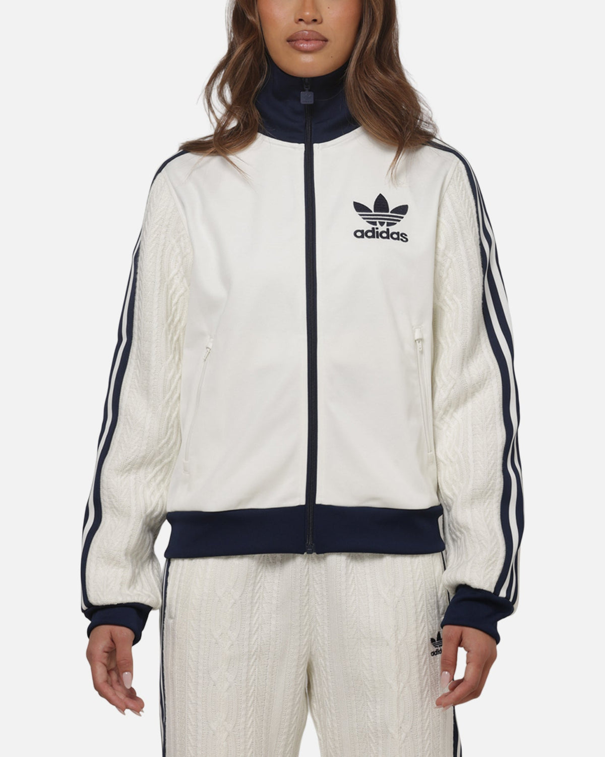 ADIDAS Adidas Women's Knit Classic Track Top Off White