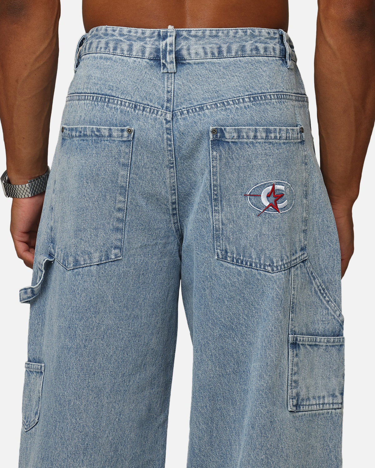CARRE Carre Baggy Carpenter Jeans Light Blue Denim