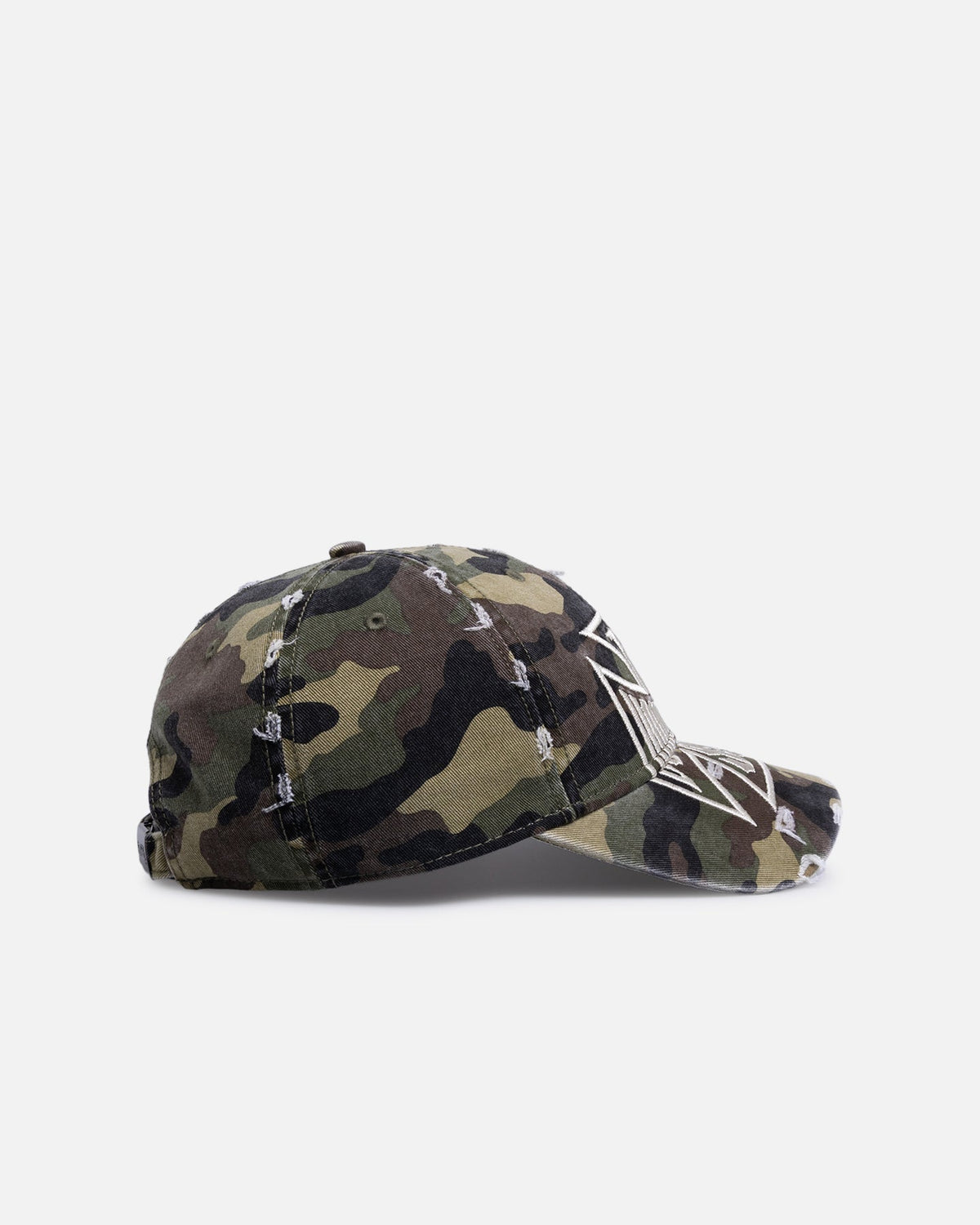 VON DUTCH Classic Von Dutch Cross Distressed Strapback Cap Camo