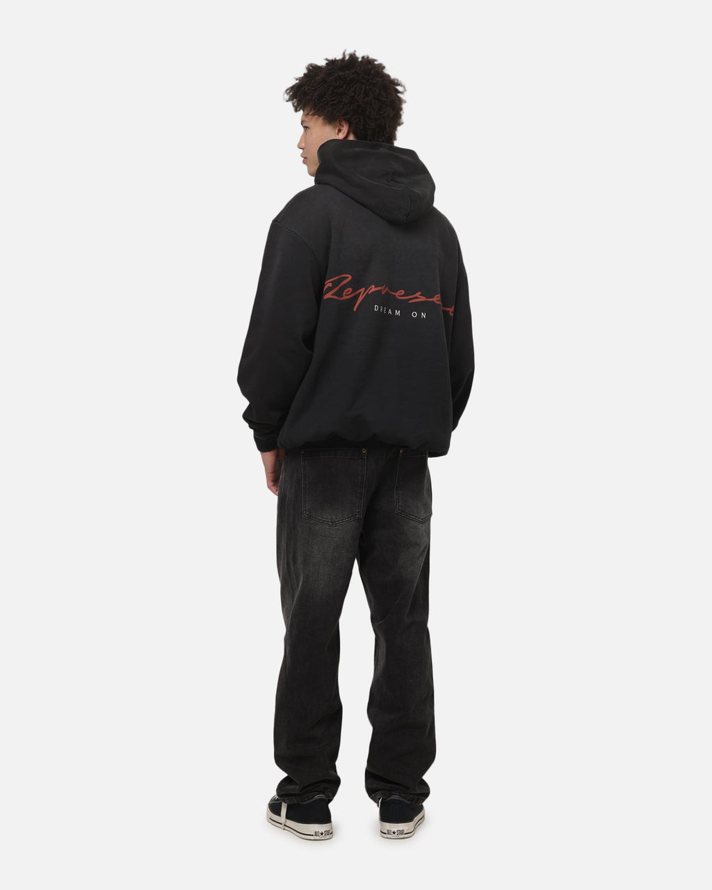 REPRESENT Premium Represent Chrome Flight Hoodie Stained Black