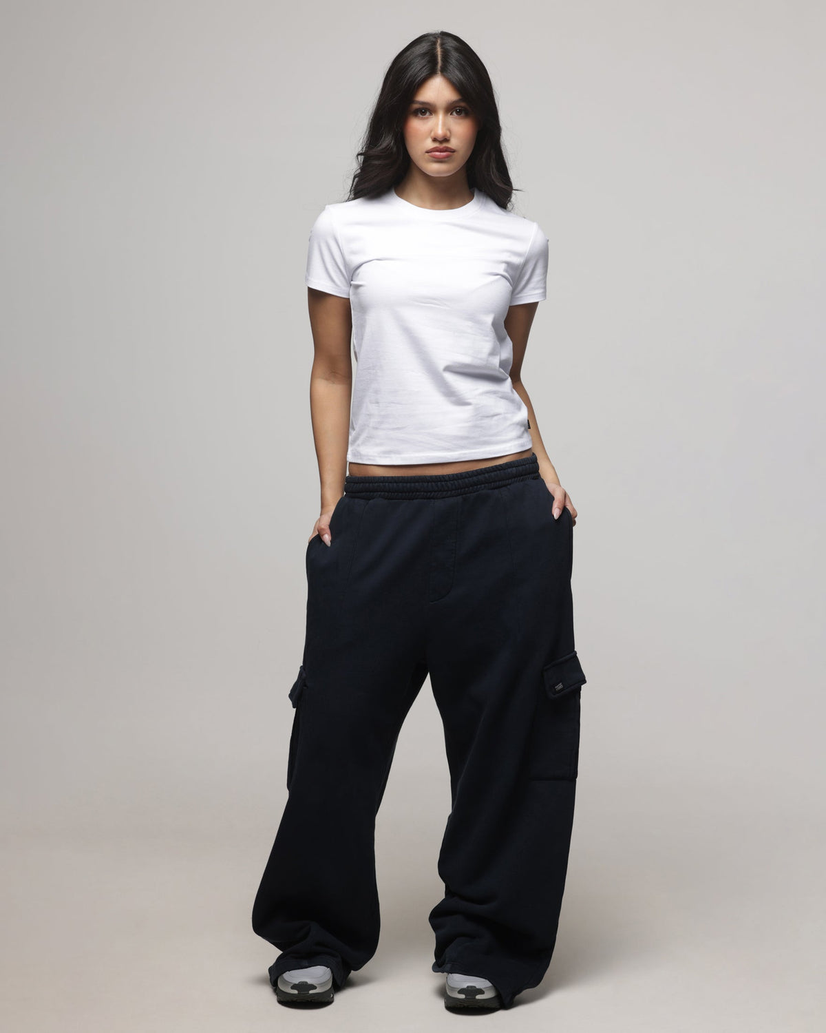 AMERICAN THRIFT American Thrift Women's Shrunken T-Shirt White