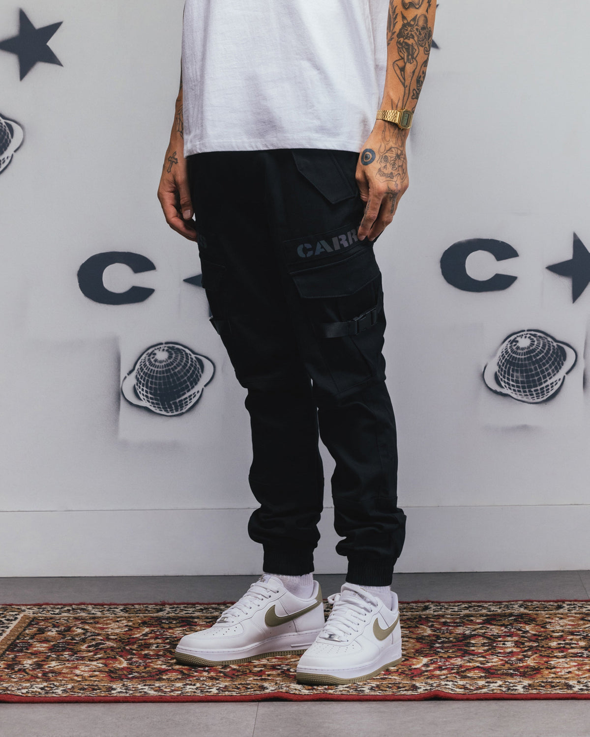 CARRE Carré Reflective Transition Cargo Joggers Black/Multi-coloured