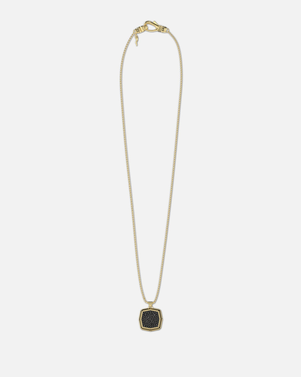 GUESS MAINLINE Classic Guess Mainline Back To Black Octagon Necklace Black/Gold