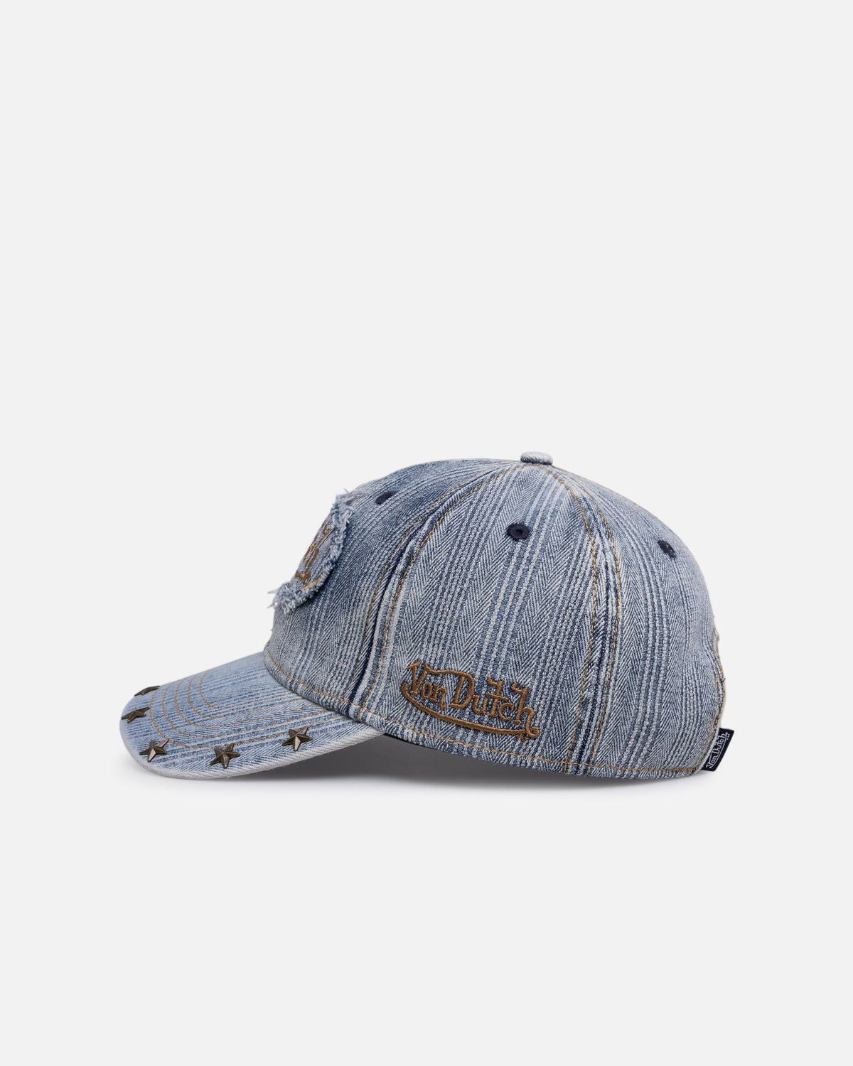 VON DUTCH Official Von Dutch OG Stripes Denim Dad Strapback Denim