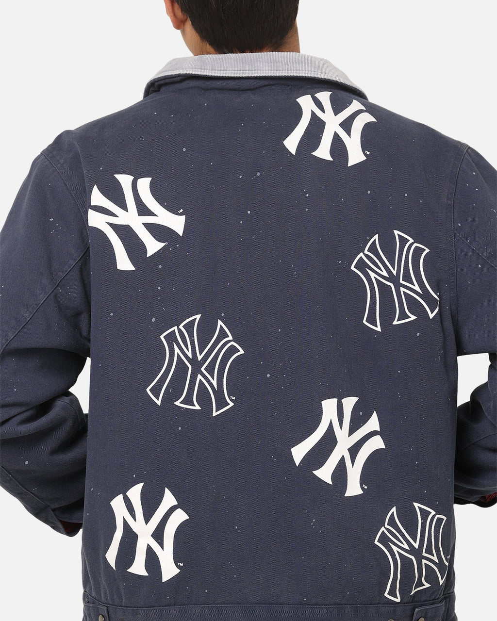 MAJESTIC ATHLETIC Majestic Athletic New York Yankees Paint Splat Carpenter Jacket Indigo