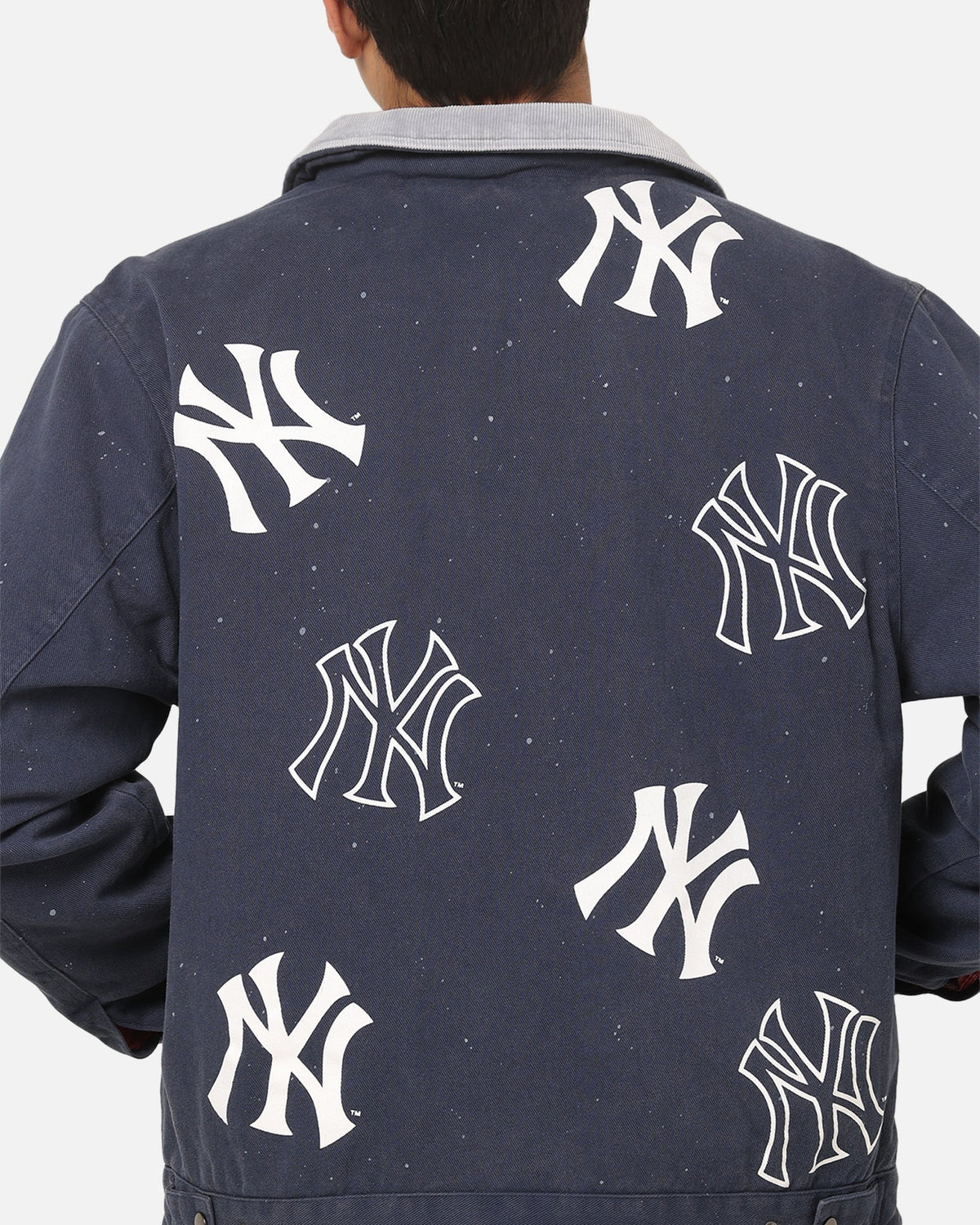 MAJESTIC ATHLETIC Majestic Athletic New York Yankees Paint Splat Carpenter Jacket Indigo