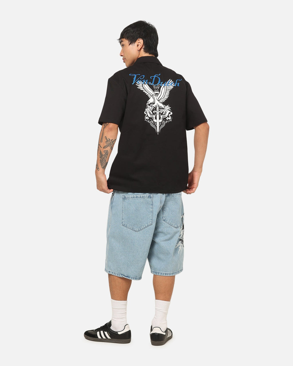 VON DUTCH Von Dutch Hollywood Button Up Shirt Black