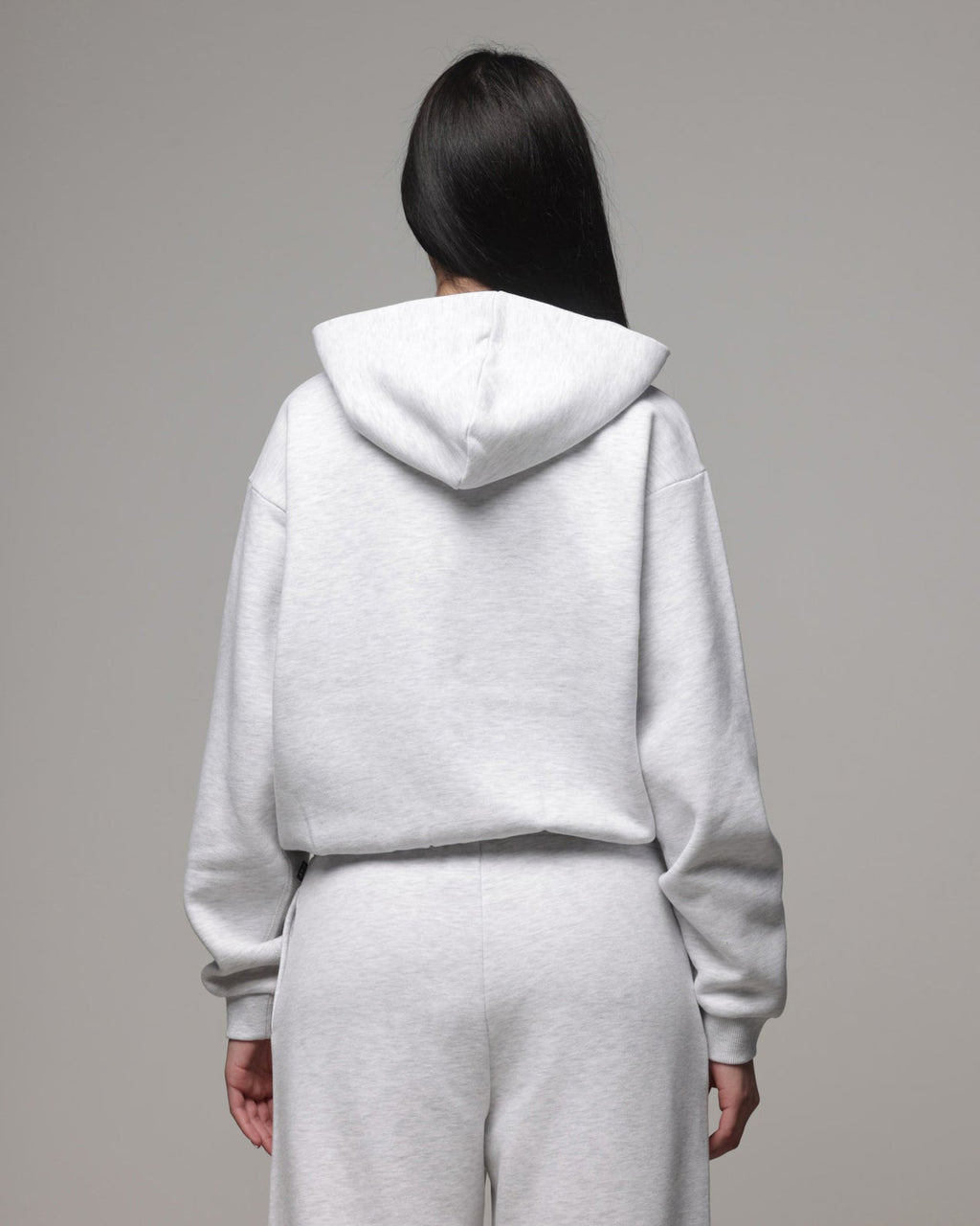 AMERICAN THRIFT American Thrift Women's Classic Zip Hoodie Grey Heather