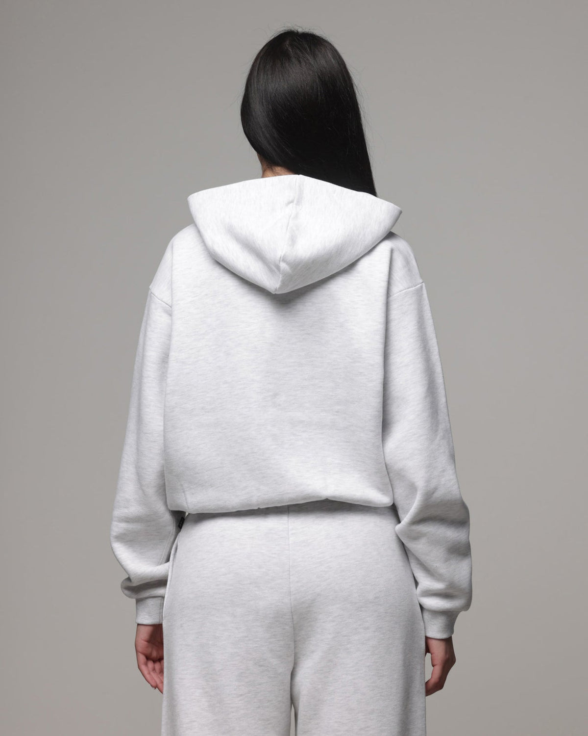 AMERICAN THRIFT American Thrift Women's Classic Zip Hoodie Grey Heather