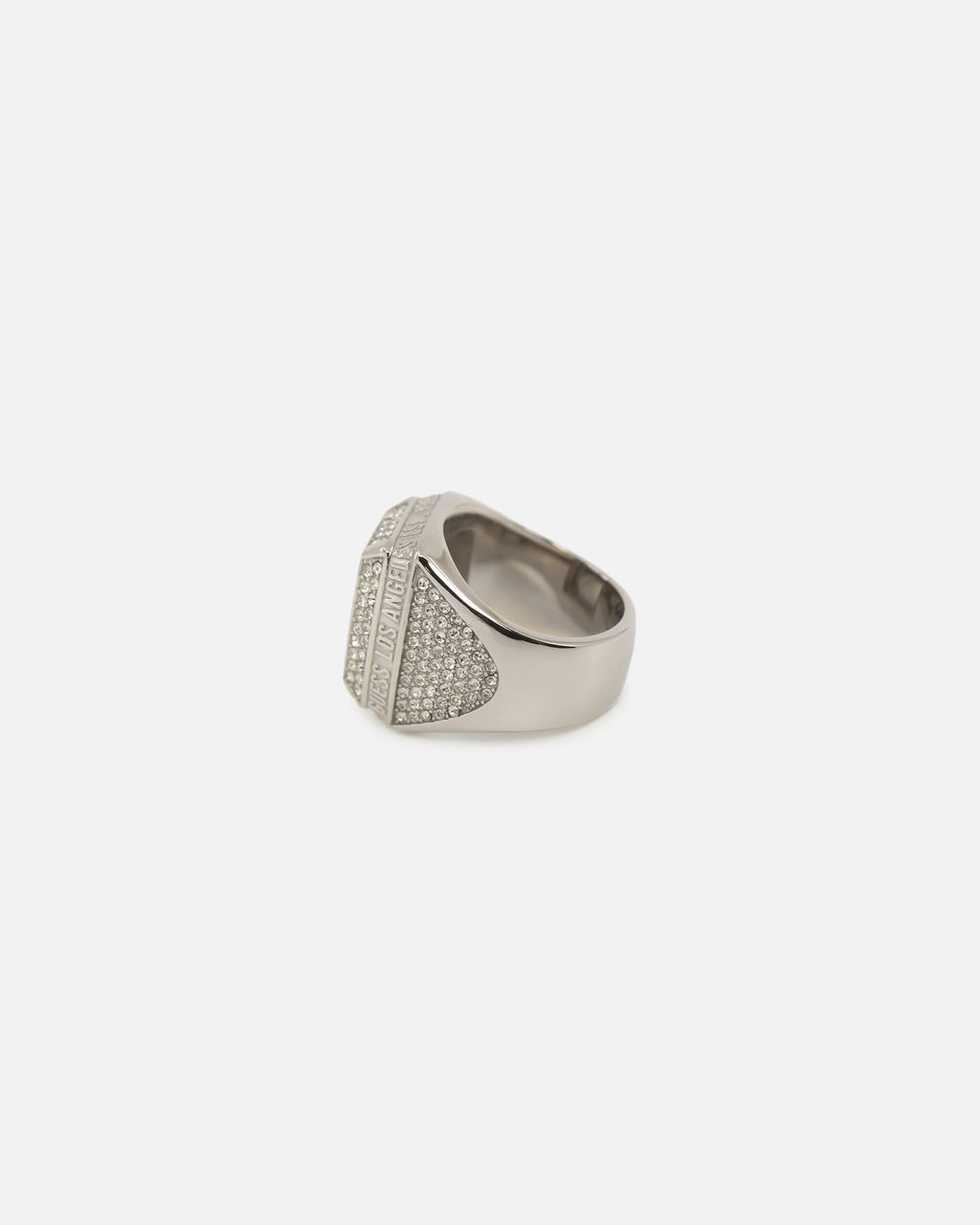GUESS MAINLINE Authentic Guess Mainline 14mm Lion Pave Signet Ring Silver