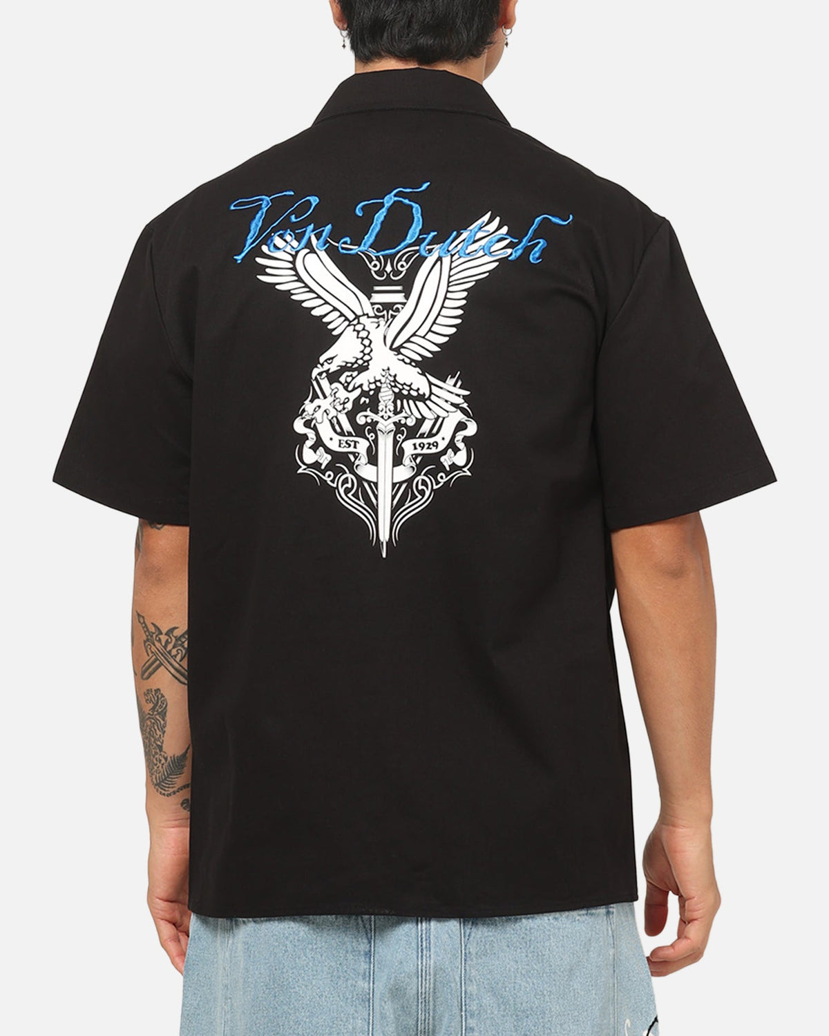 VON DUTCH Von Dutch Hollywood Button Up Shirt Black