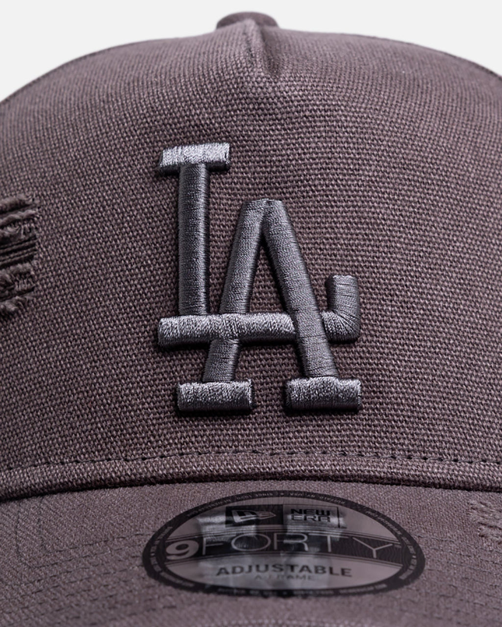 New Era New Era Los Angeles Dodgers 'Canvas Graphite Grey' 9FORTY A-Frame Snapback Washed Graphite