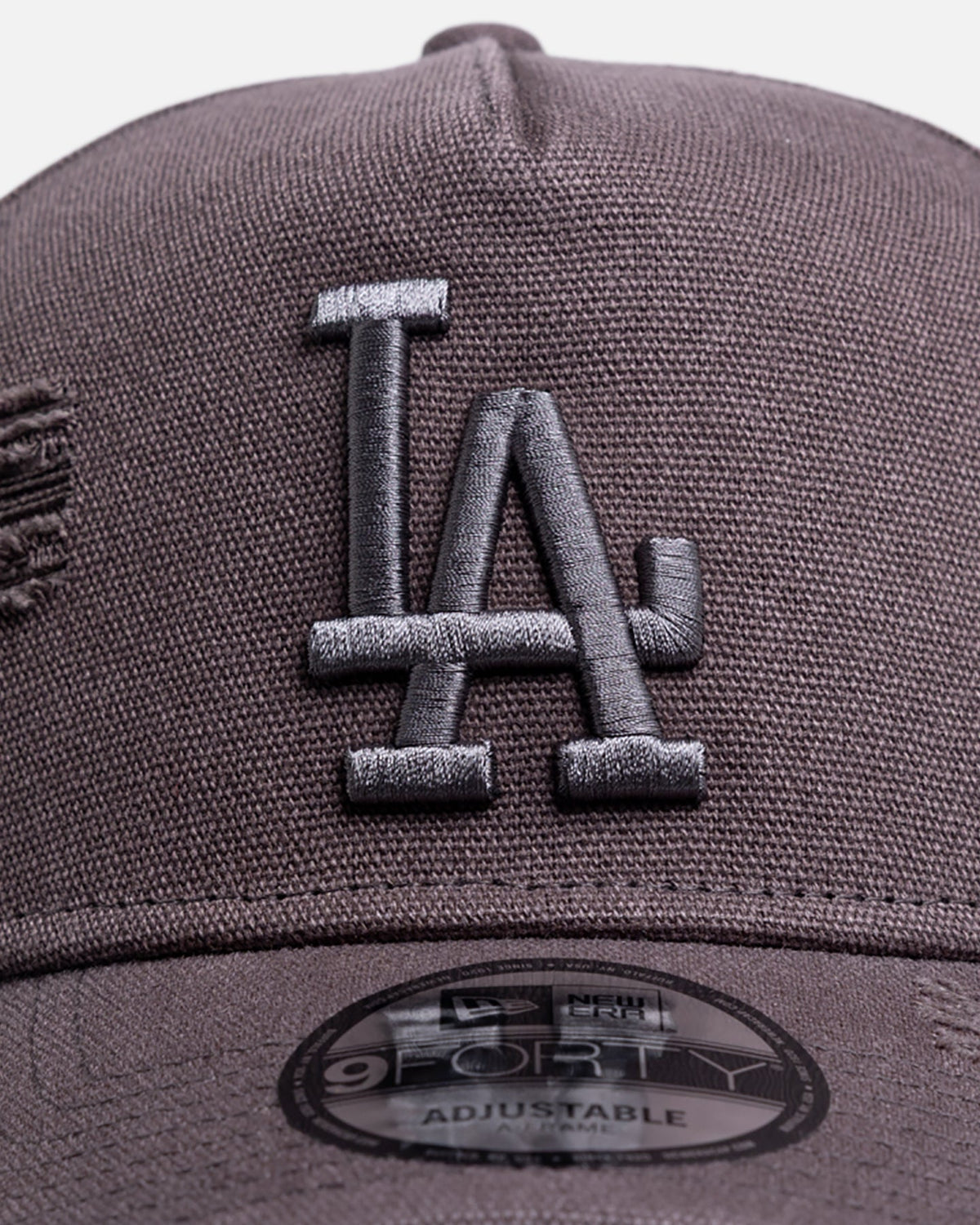 New Era New Era Los Angeles Dodgers 'Canvas Graphite Grey' 9FORTY A-Frame Snapback Washed Graphite