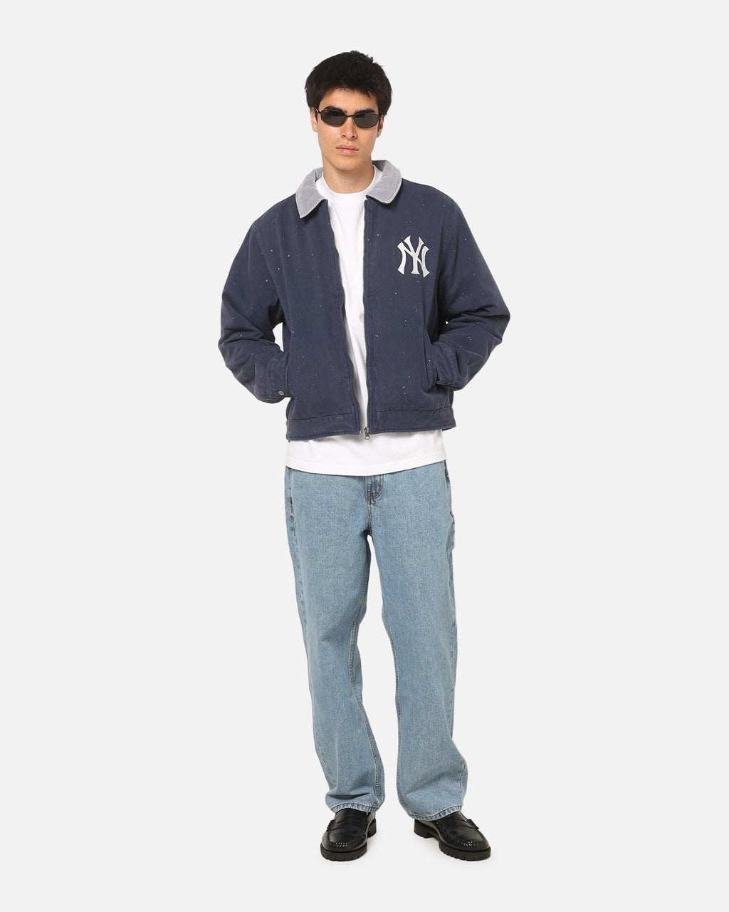 MAJESTIC ATHLETIC Majestic Athletic New York Yankees Paint Splat Carpenter Jacket Indigo