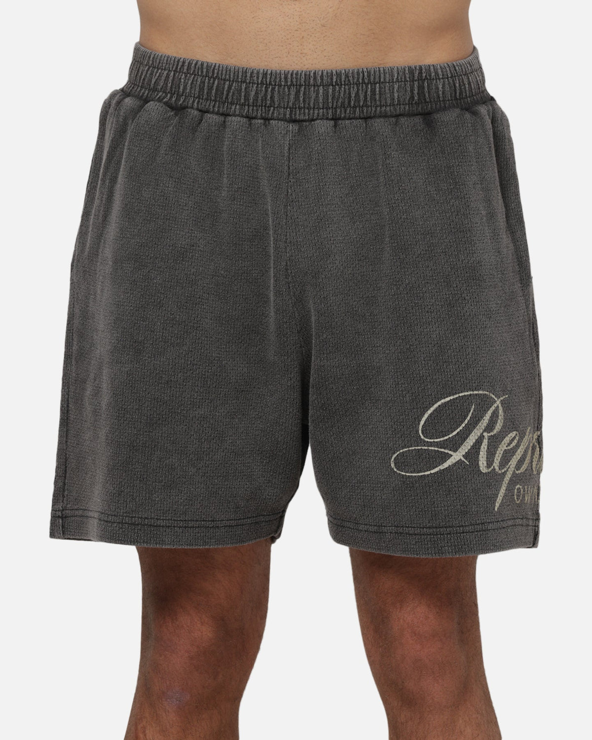 REPRESENT Represent Owners Club Script Shorts Vintage Grey