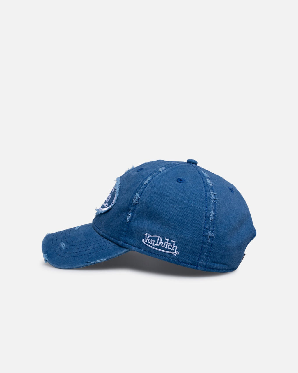 VON DUTCH Von Dutch Distressed Dad Strapback Washed Navy