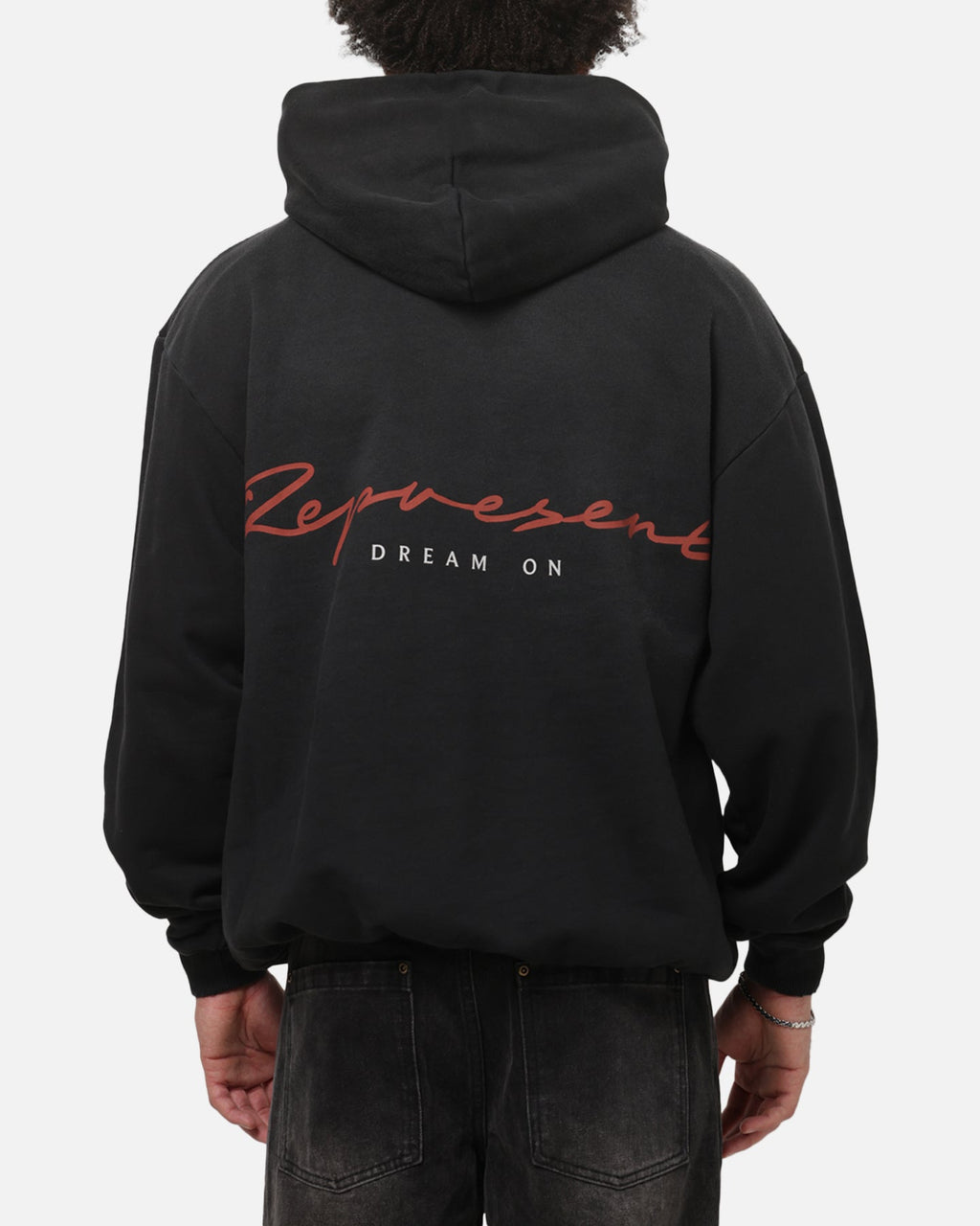 REPRESENT Premium Represent Chrome Flight Hoodie Stained Black