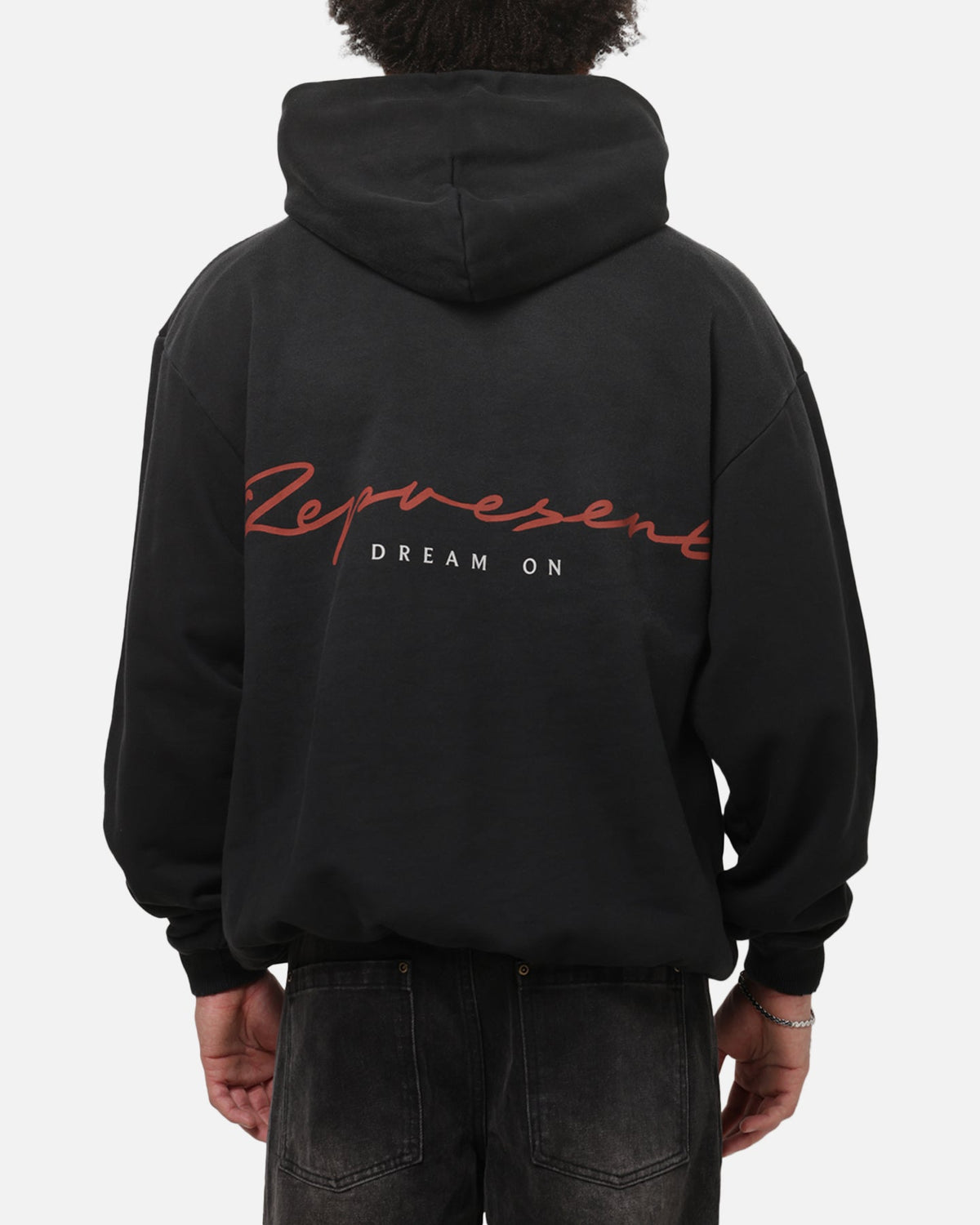 REPRESENT Premium Represent Chrome Flight Hoodie Stained Black