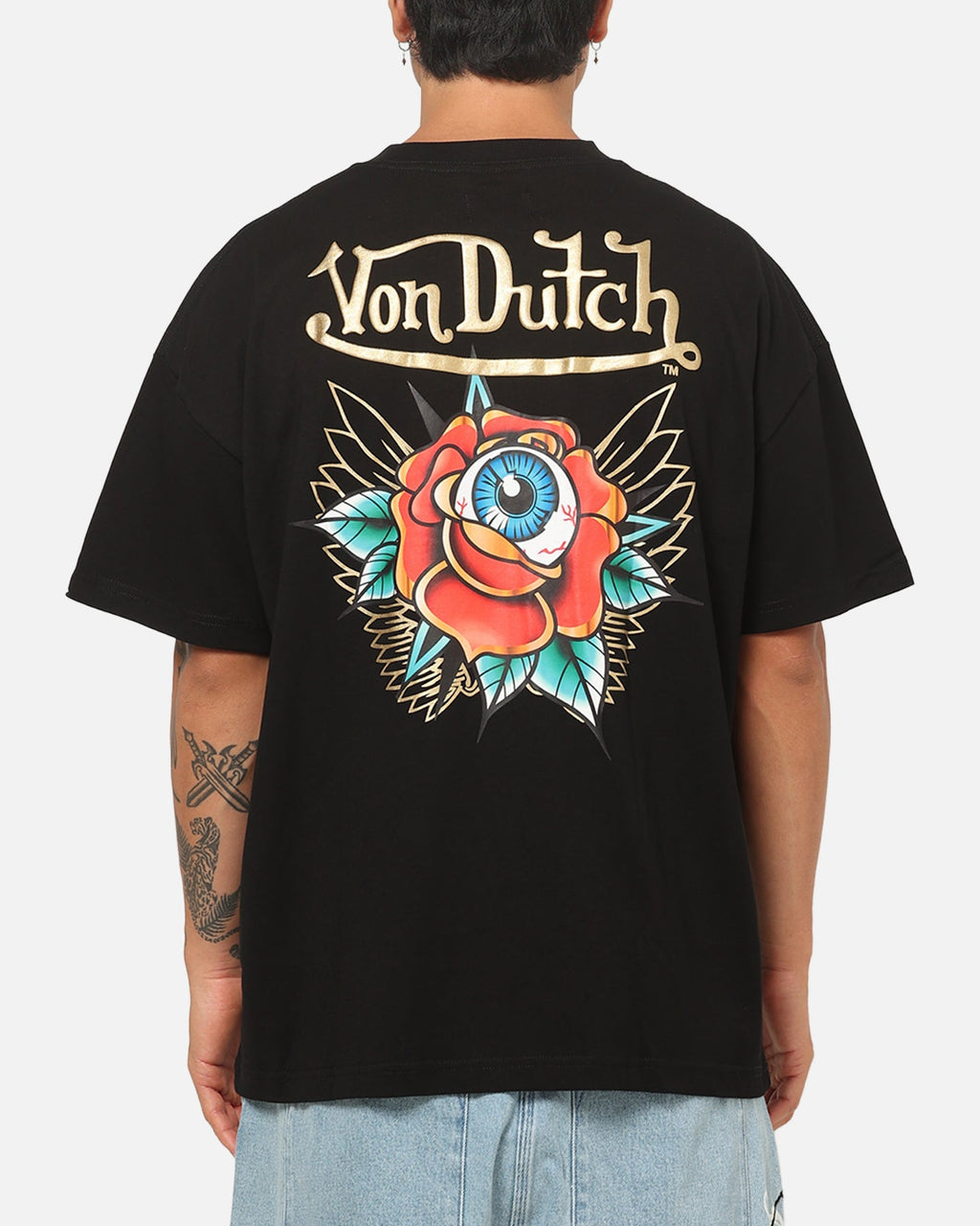 VON DUTCH Von Dutch Flower Eye T-Shirt Black