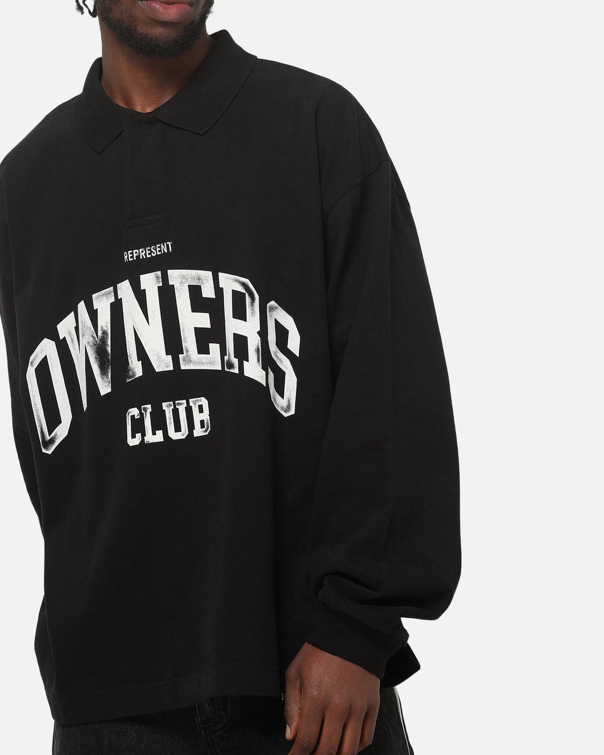 REPRESENT Represent Owners Rugby Top Jet Black
