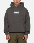 CARRE Authentic Carre Box Check Hoodie Charcoal