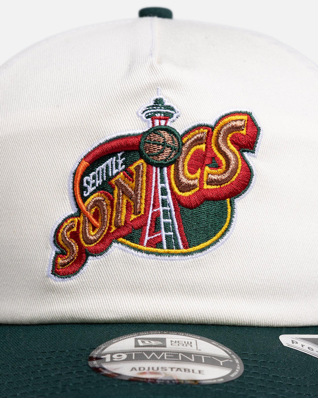 New Era Authentic New Era Seattle SuperSonics 'Chrome White' 19TWENTY Snapback White/Green