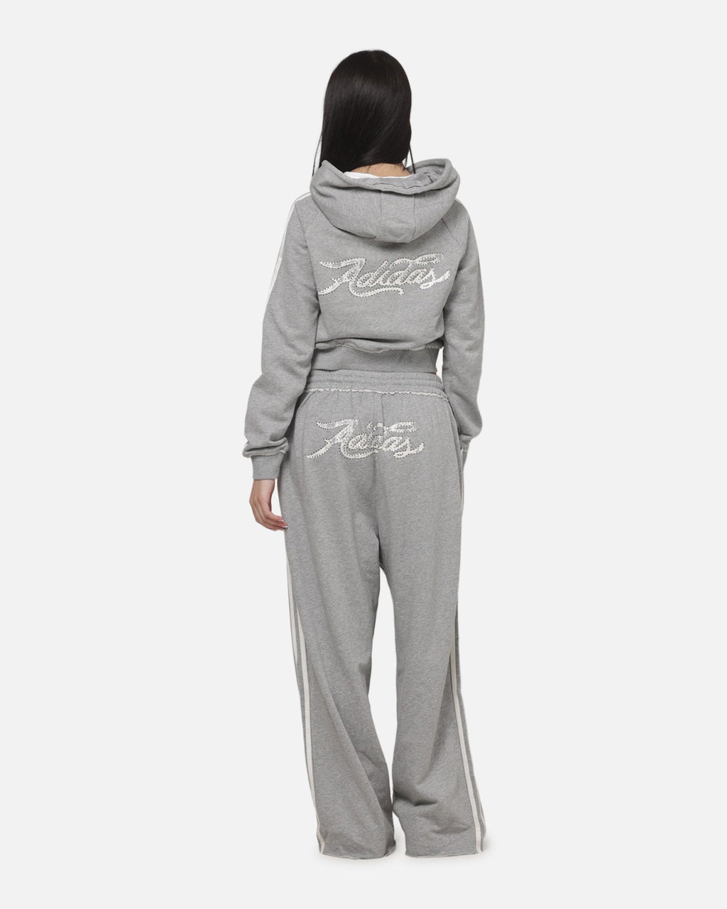 ADIDAS Authentic GFX Zip Track Top Medium Grey Heather