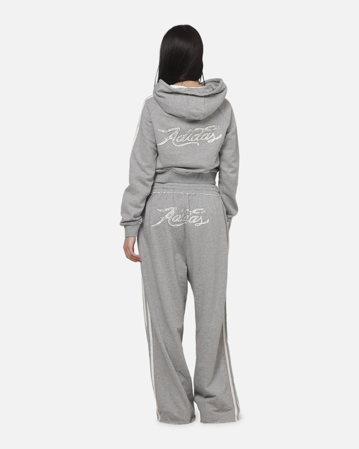 ADIDAS Authentic GFX Zip Track Top Medium Grey Heather