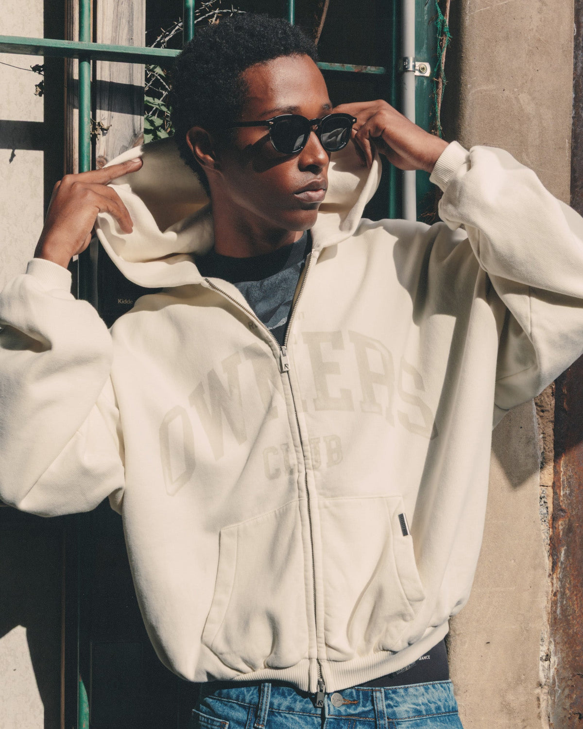 REPRESENT Original Represent Oweners Zip Through Hoodie Chalk