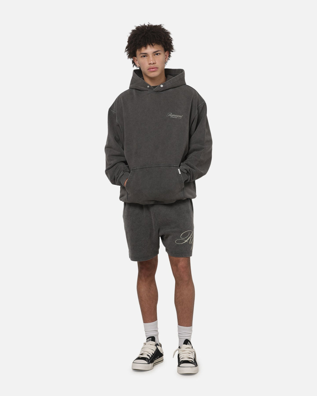 REPRESENT Represent Owners Club Script Hoodie Vintage Grey