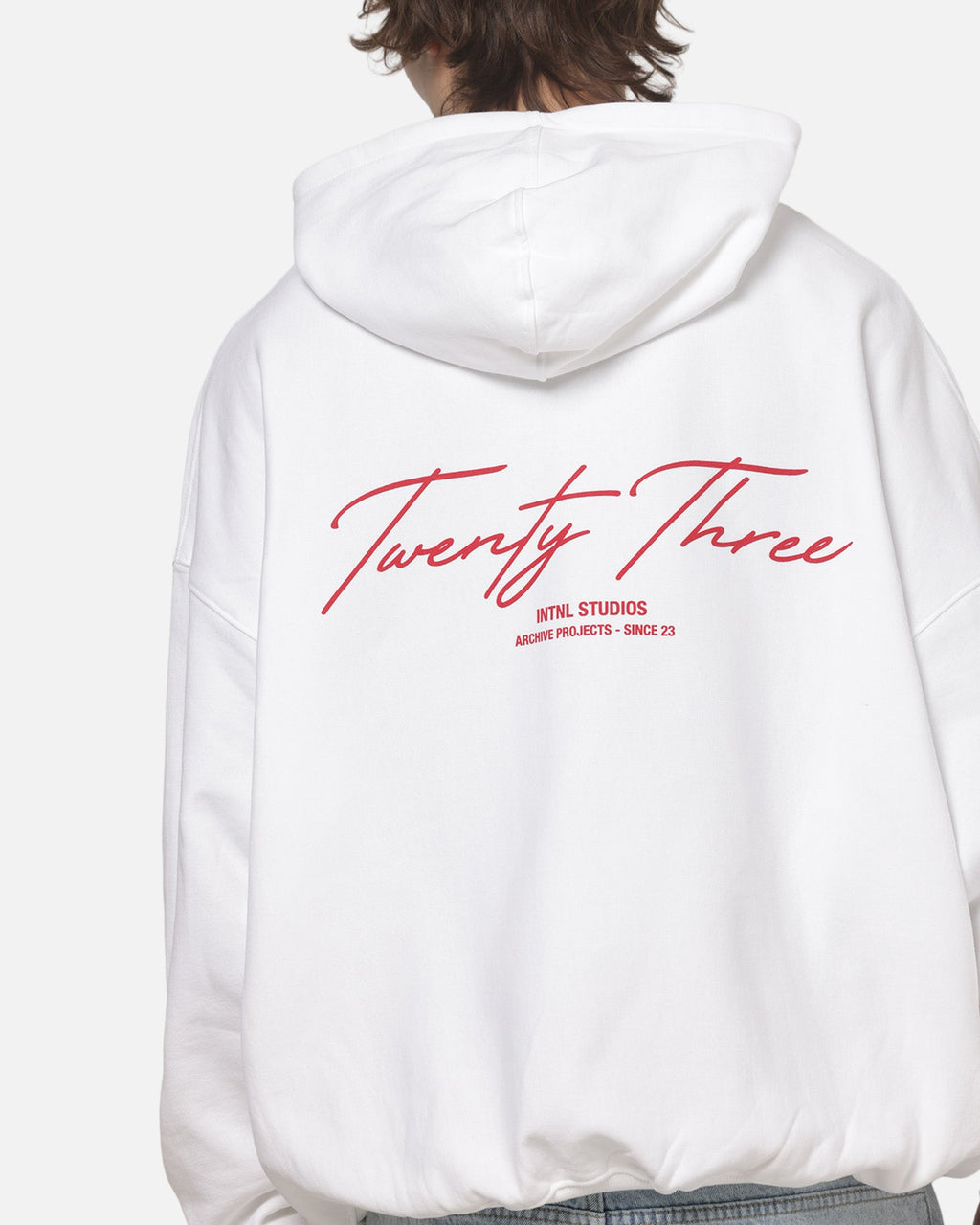 XXIII Premium XXIII Script Hoodie White/Red