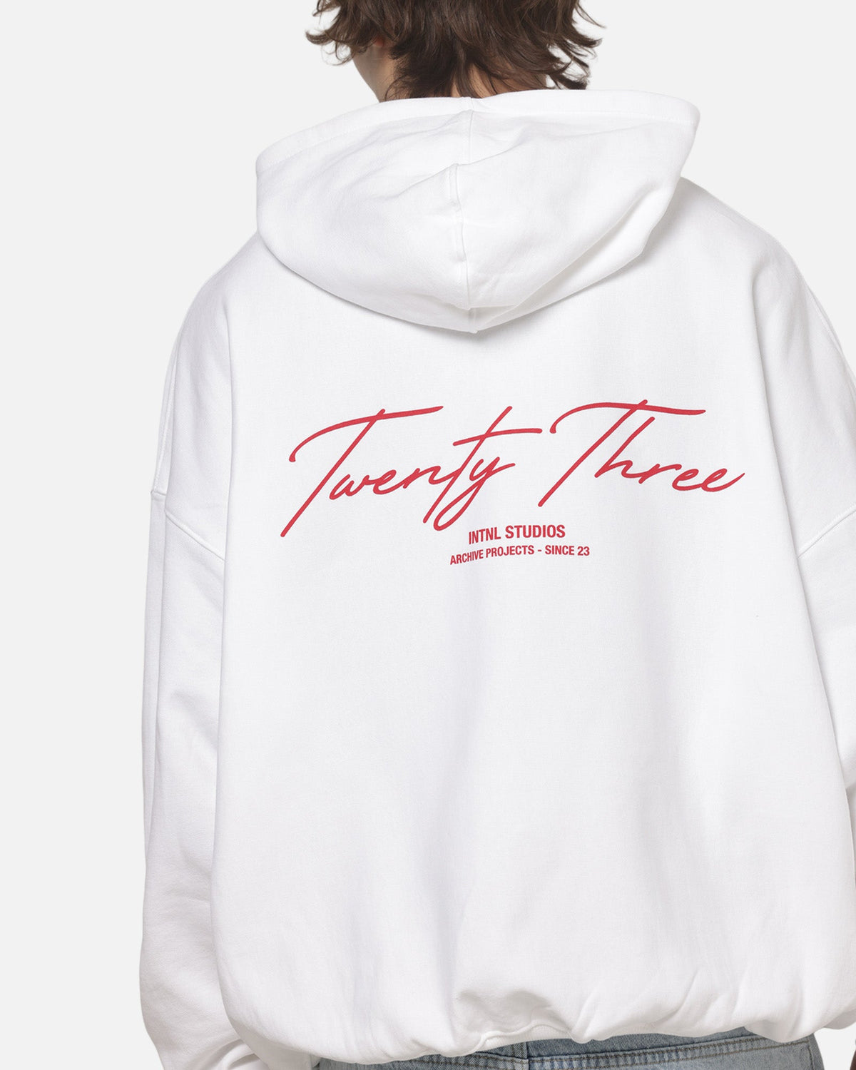 XXIII Premium XXIII Script Hoodie White/Red
