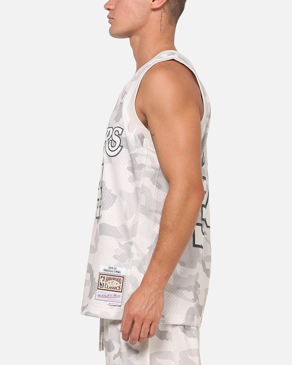 MITCHELL & NESS Mitchell & Ness Los Angeles Lakers Shaquille O'Neal #34 Snow Camo Energy Swingman Jersey Vintage White
