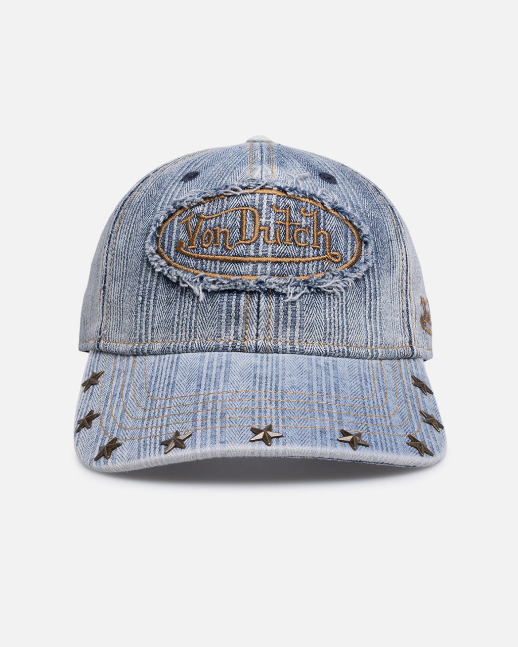 VON DUTCH Official Von Dutch OG Stripes Denim Dad Strapback Denim