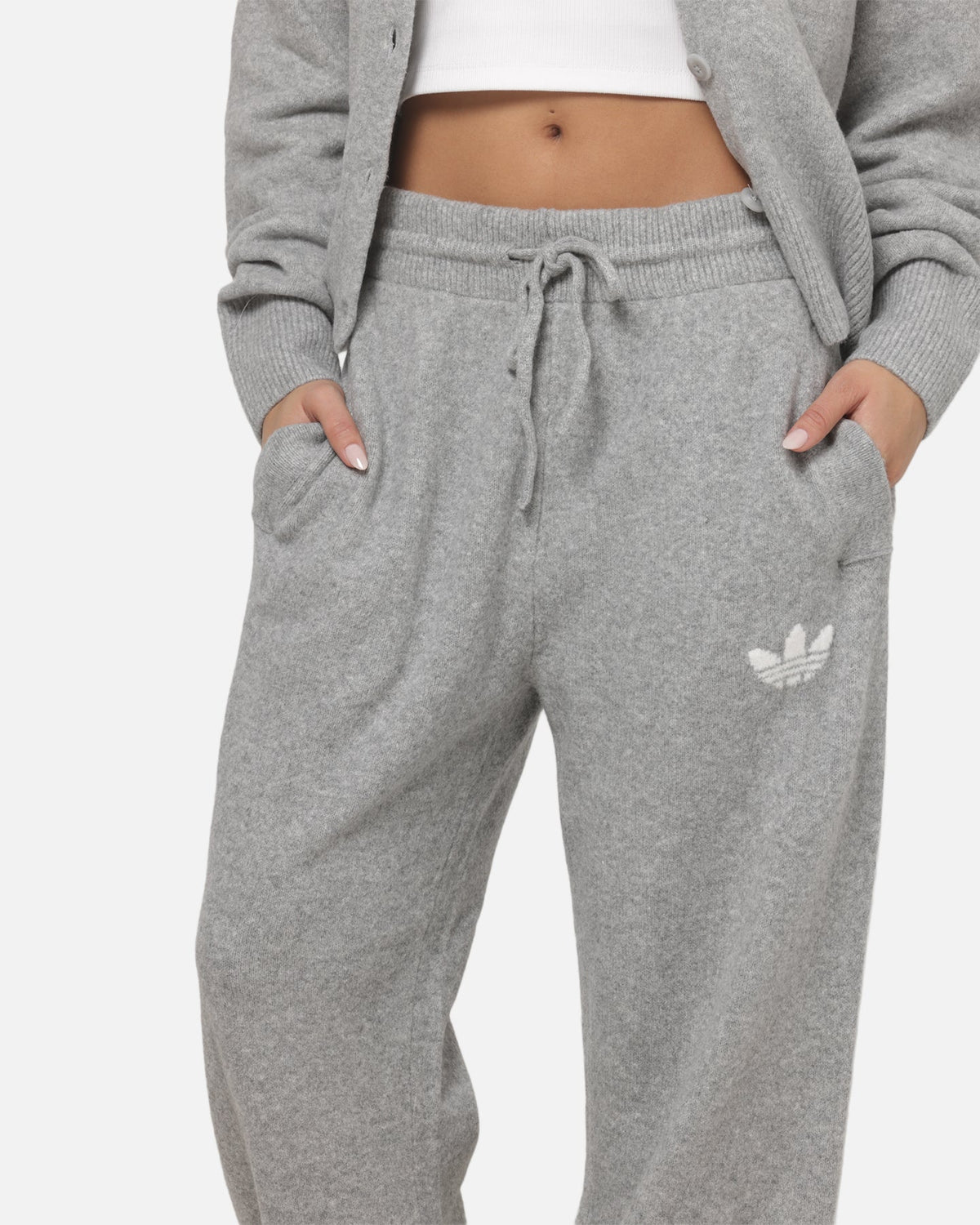 ADIDAS Adidas Women's Essentials Knit Pants Medium Grey Heather