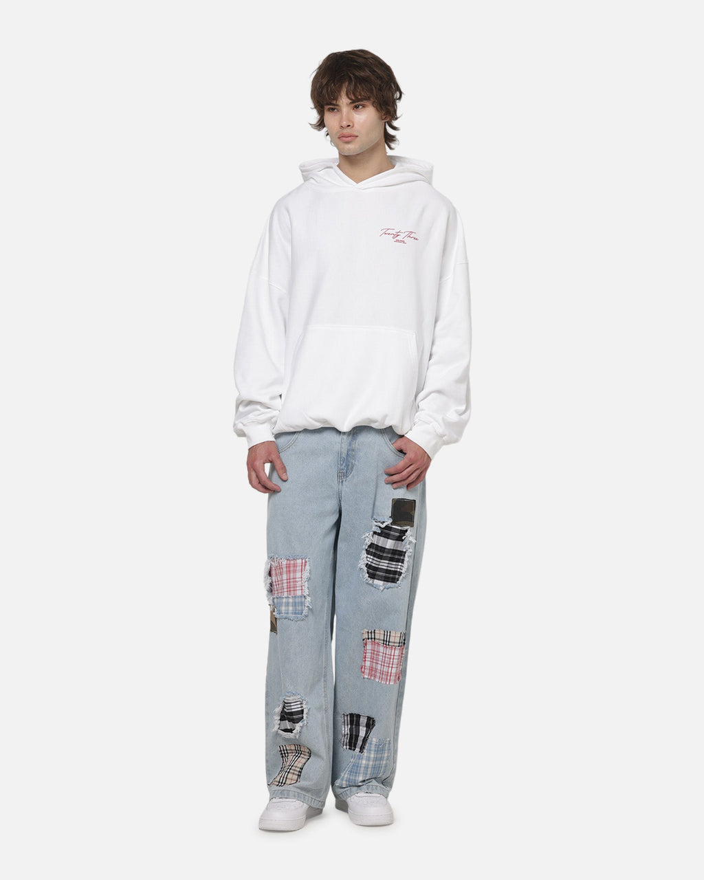 XXIII Premium XXIII Script Hoodie White/Red