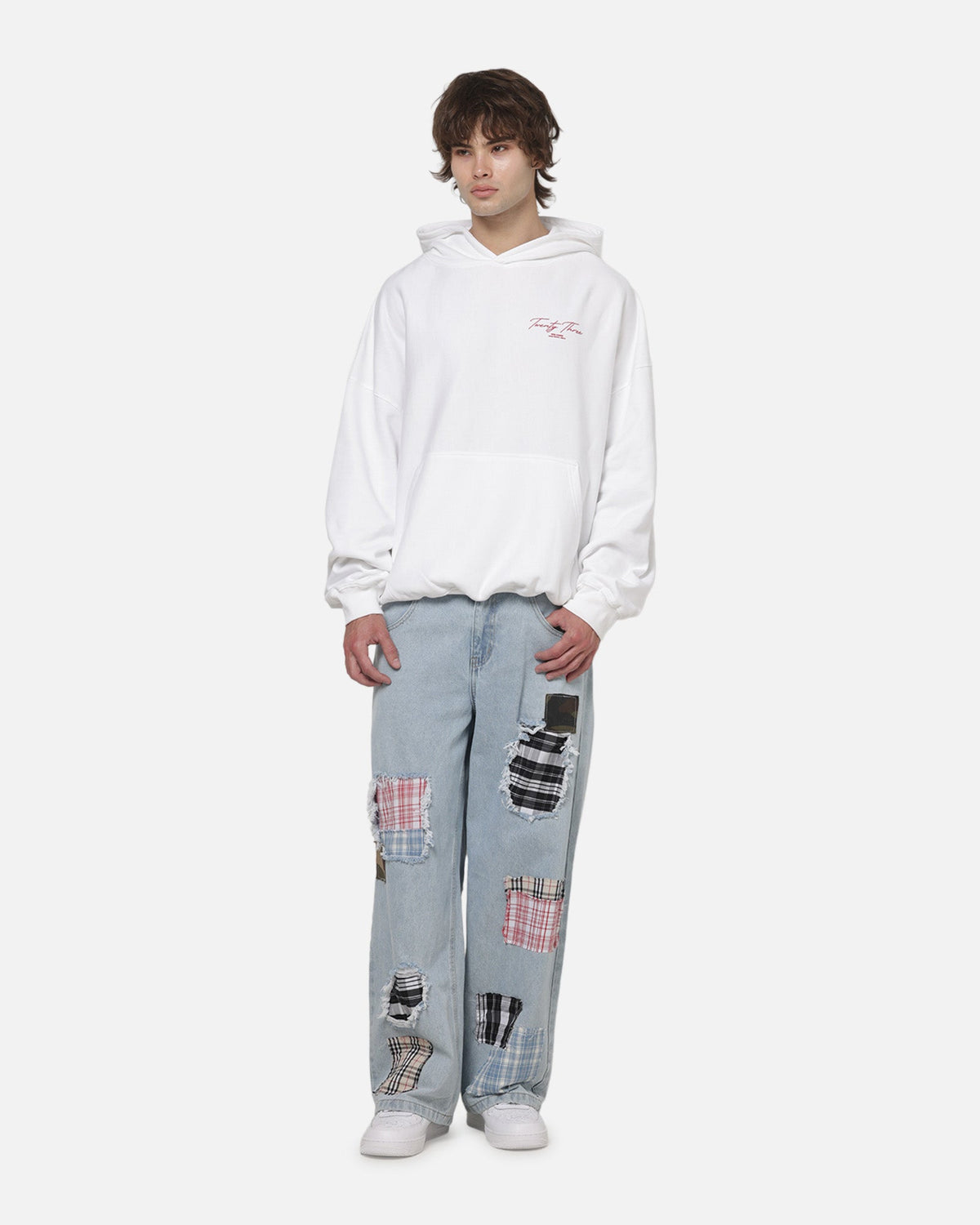 XXIII Premium XXIII Script Hoodie White/Red