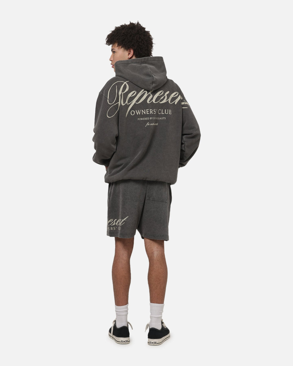 REPRESENT Represent Owners Club Script Hoodie Vintage Grey
