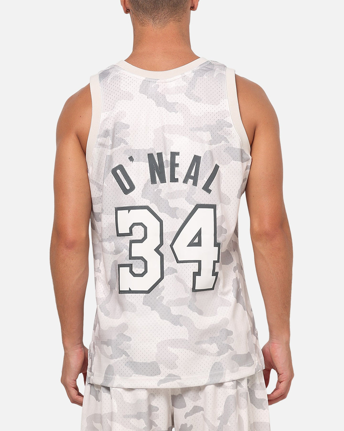 MITCHELL & NESS Mitchell & Ness Los Angeles Lakers Shaquille O'Neal #34 Snow Camo Energy Swingman Jersey Vintage White