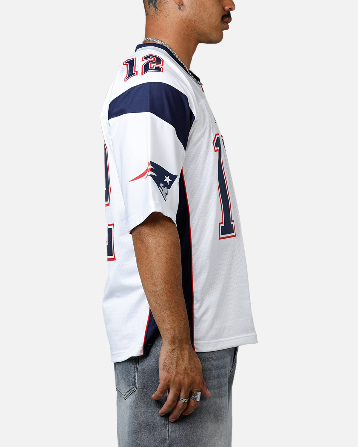 MITCHELL & NESS Mitchell & Ness New England Patriots Tom Brady #12 2000 Road Jersey White
